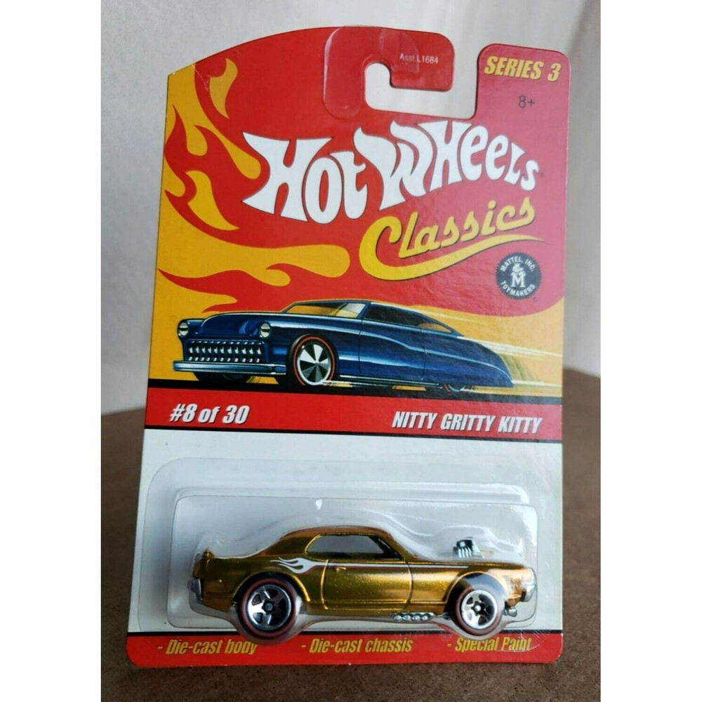 2007 Hot Wheels  NITTY GRITTY KITTY Classics Series 3 Spectraflame Yellow  #8/30